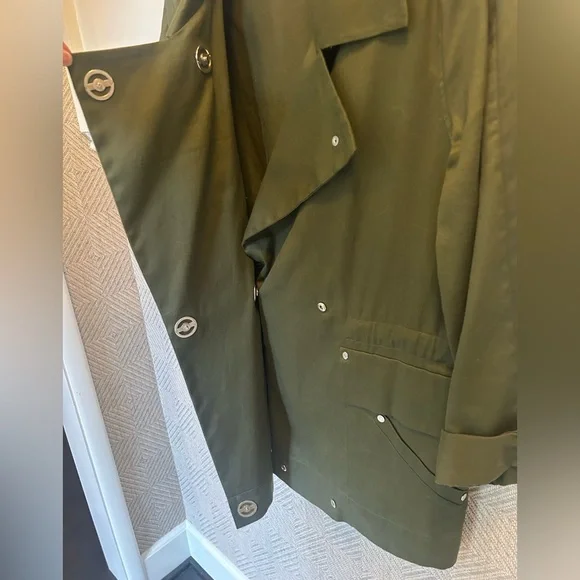 Sandro Olive Trench Coat - Picture 6 of 15